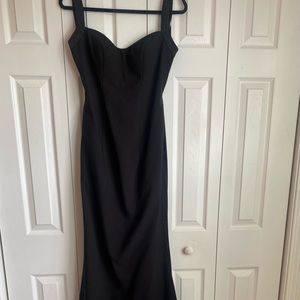 All black formal sweetheart dress